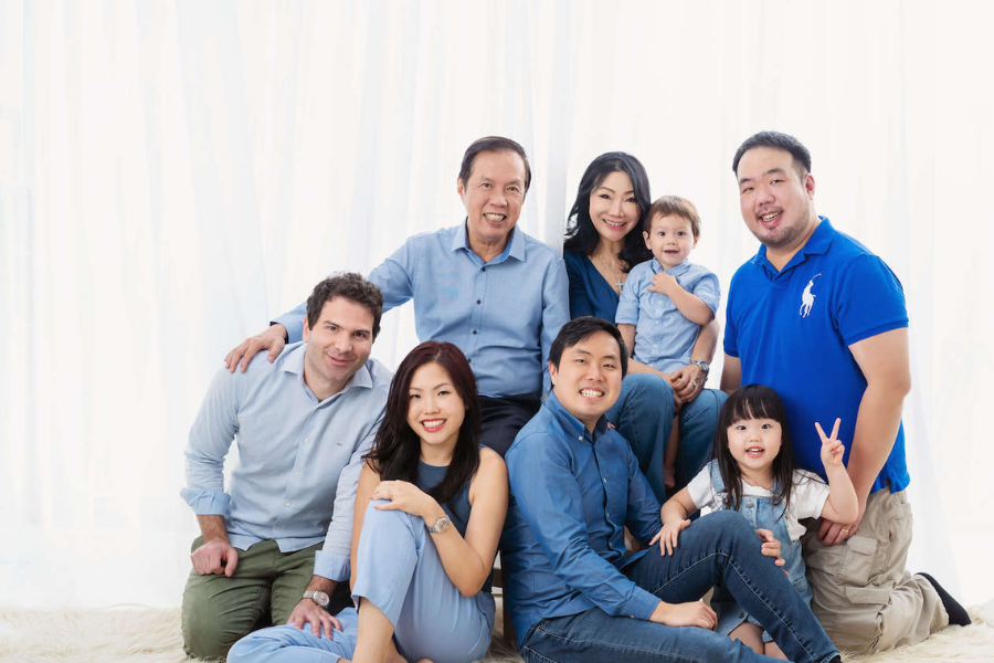 family studio photoshoot modern